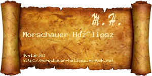 Morschauer Héliosz névjegykártya
